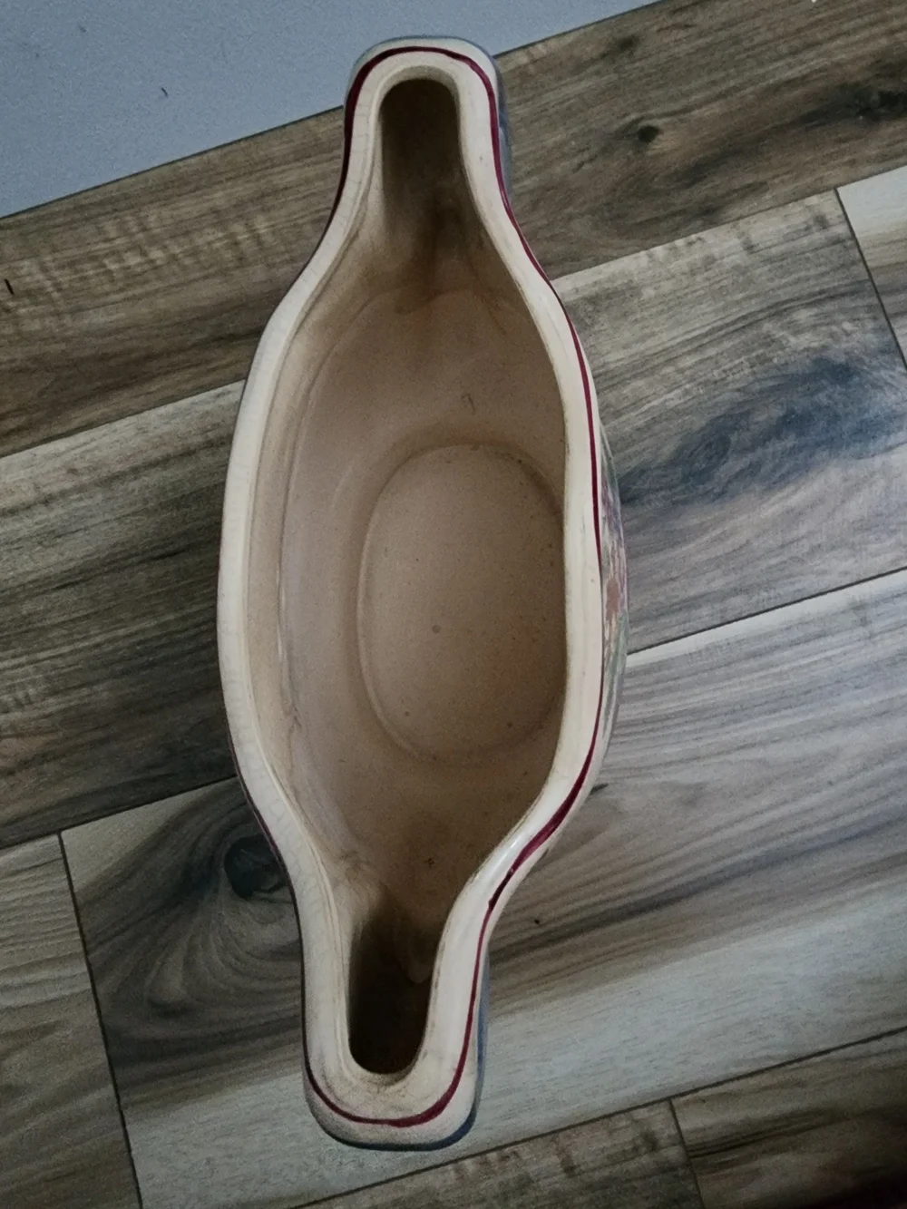Vintage Aldik Home Floral Crackle Glaze Cachepot Jardiniere Planter 9